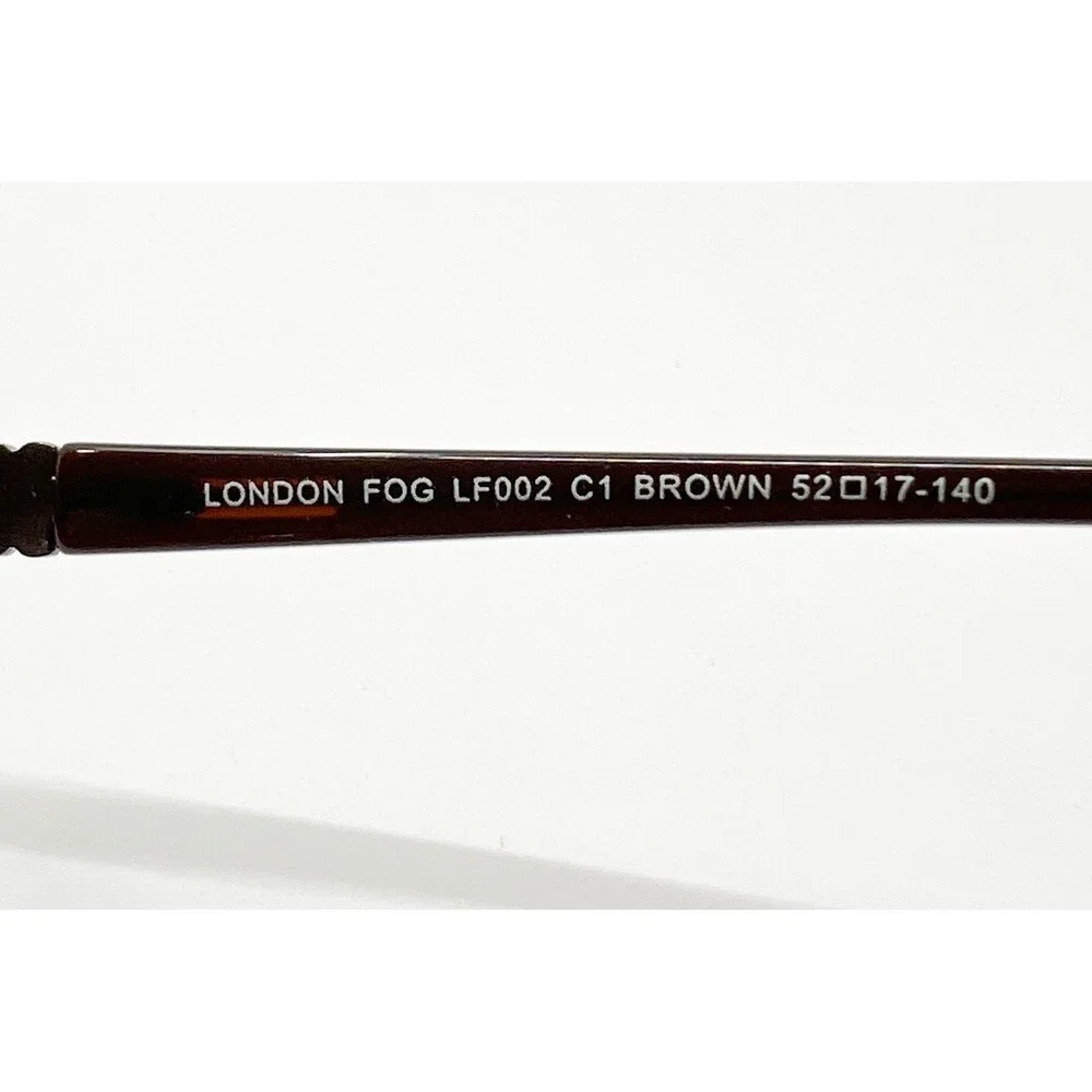 London Fog Eyeglasses Mens Brown LF002 C1 Full Rim Rectangular 52-17-140